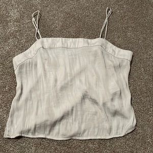 Urban Outfitters Silver Silk Tank